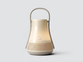Lampe de bureau LED portable 23×23×33 cm - beige et gris clair - poignée articulée avec haut-parleur pour chambre à coucher